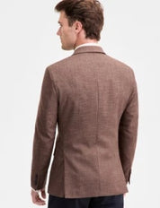 Kenneth Cole Reaction Men's Slim Techni-Cole Weave Sport Coat 38L Light Brown