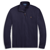 Polo Ralph Lauren Mens Big Tall Quarter Zip Sweater Navy Blue 3XL