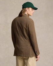 Polo Ralph Lauren Soft Herringbone Sport Coat Blazer 42R Brown / Tan Wool