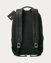 Polo Ralph Lauren Men's Leather Backpack Bag Black Silver