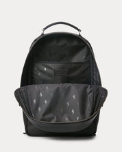 Polo Ralph Lauren Men's Leather Backpack Bag Black Silver