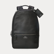 Polo Ralph Lauren Men's Leather Backpack Bag Black Silver