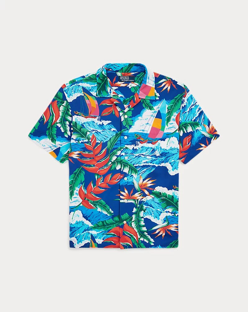 Polo Ralph Lauren Men's Classic-Fit Hoffman Print Camp Shirt Large Hawaiian