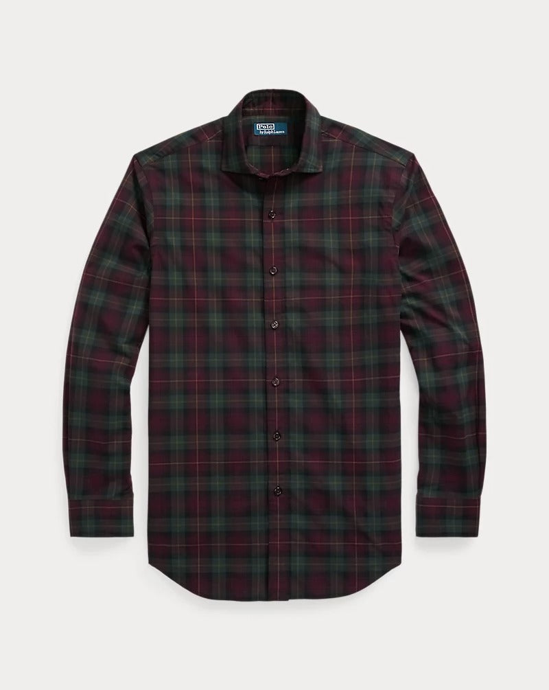 Polo Ralph Lauren Mens Plaid Poplin Button Down Custom Fit Shirt Green XL