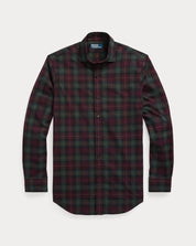 Polo Ralph Lauren Mens Plaid Poplin Button Down Custom Fit Shirt Green XL