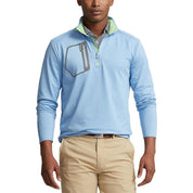 Polo Ralph Lauren RLX Stretch Quarter Zip Mock Neck Golf Sweatshirt XL Blue