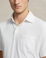 Polo Ralph Lauren Mens Cotton Linen Oxford Polo Shirt White Medium
