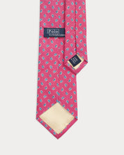 Polo Ralph Lauren Mens Linen Necktie Pink Paisley Tie