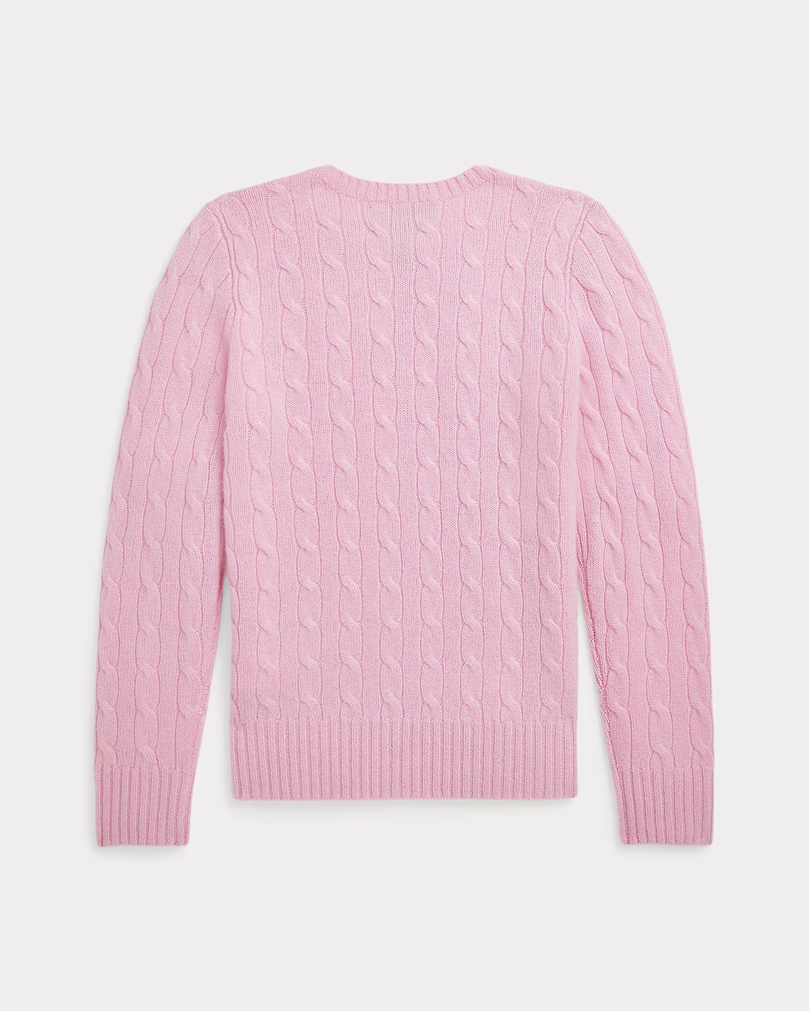 Polo Ralph Lauren Mens Cashmere Cable Knit Crewneck Sweater Dusty Pink XXL