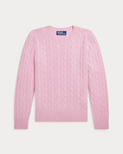 Polo Ralph Lauren Mens Cashmere Cable Knit Crewneck Sweater Dusty Pink XXL