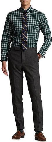 Polo Ralph Lauren Men's Classic Fit Plaid Twill Shirt Green Blue XL
