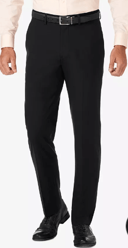 J.M. Haggar Slim Fit 4-Way Stretch Dress Pants  Black 34 x 29
