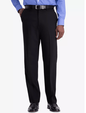 Haggar Mens Classic fit Dress Pants 36 / 29 Black