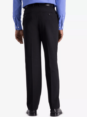 Haggar Men Classic fit Dress Pants 36 / 30 Black Solid