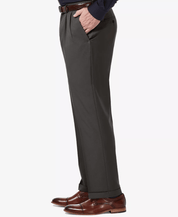 Haggar Mens Classic fit Dress Pants 36 / 31 Brown Solid