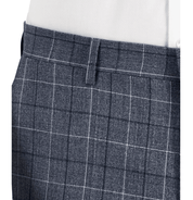 HUGO BOSS Men's Getlin Virgin Wool Check Dress Pants 32 x 32 Navy Blue Plaid