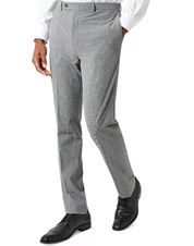 CALVIN KLEIN Men's Slim-Fit Dress Pants Gray 33 X 30 Mini Check