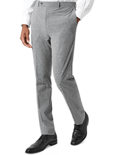 CALVIN KLEIN Men's Slim-Fit Dress Pants Gray 36 X 32 Mini Check