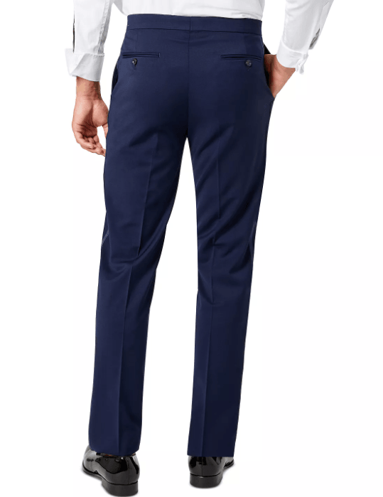 Tommy Hilfiger Mens Slim fit Dress Pants 40 / 32 Navy Blue Solid Stretch Wool