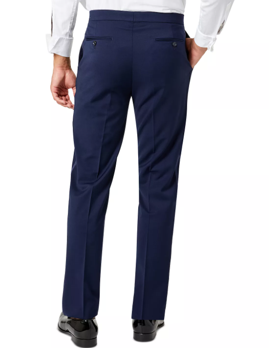 Tommy Hilfiger Mens Modern fit Tuxedo Pants 36 / 30 Blue Solid