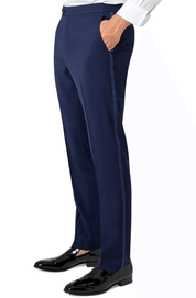 Tommy Hilfiger Mens Slim fit Dress Pants 40 / 32 Navy Blue Solid Stretch Wool