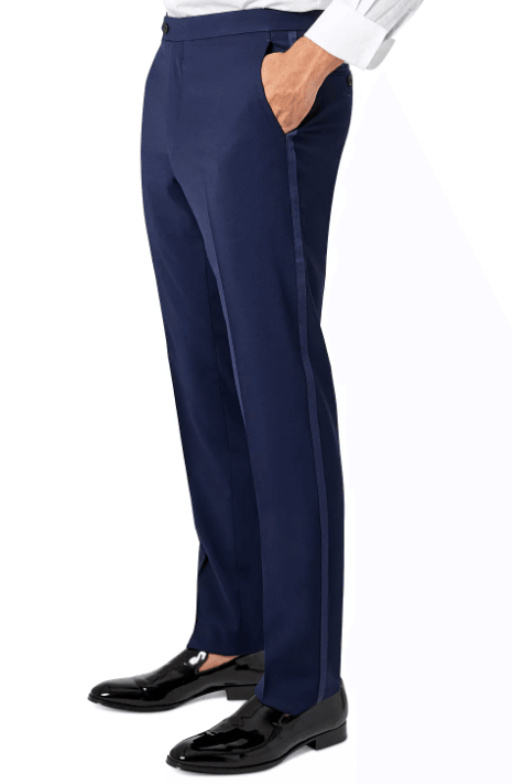 Tommy Hilfiger Mens Slim fit Dress Pants 40 / 32 Navy Blue Solid Stretch Wool