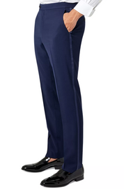 Tommy Hilfiger Mens Modern fit Tuxedo Pants 36 / 30 Blue Solid