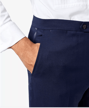 Tommy Hilfiger Mens Modern fit Wool Tuxedo Pants 36 / 30 Navy  Blue Solid