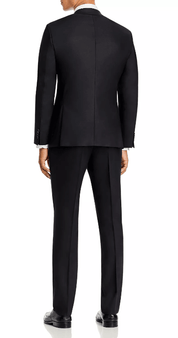 Hugo Boss Mens Slim fit Dress Pants Size 36 Black Solid Stretch
