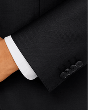Hugo Boss Mens Slim fit 2 Piece Suit 40 R / 34 Waist Black Solid Stretch