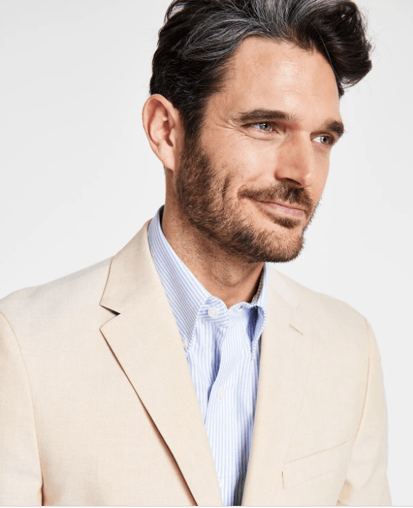 Tommy Hilfiger Men's Modern Fit Cotton Sport Coat Tan 36R