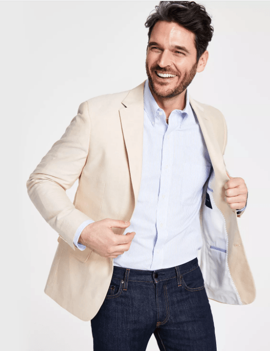 Tommy Hilfiger Modern Fit Cotton Sport Coat Tan 36S