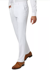 Sean John Mens Classic fit Dress Pants 42 / 32 White Solid