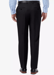 Haggar Mens Classic fit Dress Pants 40 / 29 Black Solid