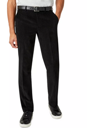Michael Kors Mens Modern fit Casual Corduroy Pants 36 / 30 Black Solid