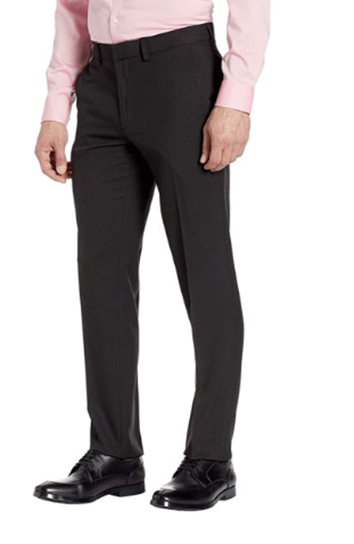 Kenneth Cole Reaction Mens Slim fit Dress Pants 34 / 32 Black Solid Stretch