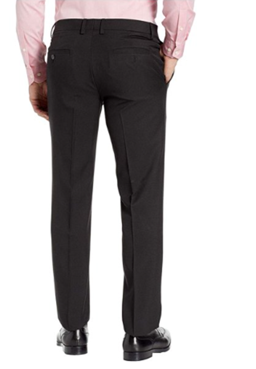 Kenneth Cole Reaction Mens Slim fit Dress Pants 34 / 32 Black Solid Stretch