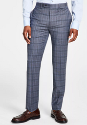 Calvin Klein Men's Wool Stretch Suit Pants Grey Blue 30 x 32