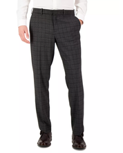 PERRY ELLIS PORTFOLIO Men's Modern Fit Stretch Pants Charcoal Plaid 32 x 30