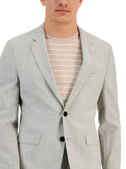 Hugo by Hugo Boss Men's Modern-Fit Superflex Suit Jacket 38R Light Grey