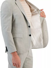 Hugo by Hugo Boss Men's Modern-Fit Superflex Suit Jacket 38S Light Grey