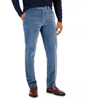 Alfani Mens Slim Fit Velvet Dress Pants Blue 34 x 30