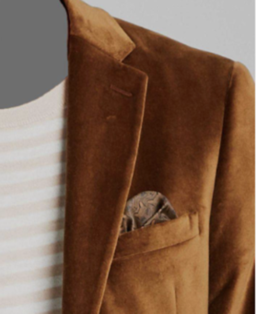 Alfani Men's Gold Velvet Blazer Slim-Fit 38L