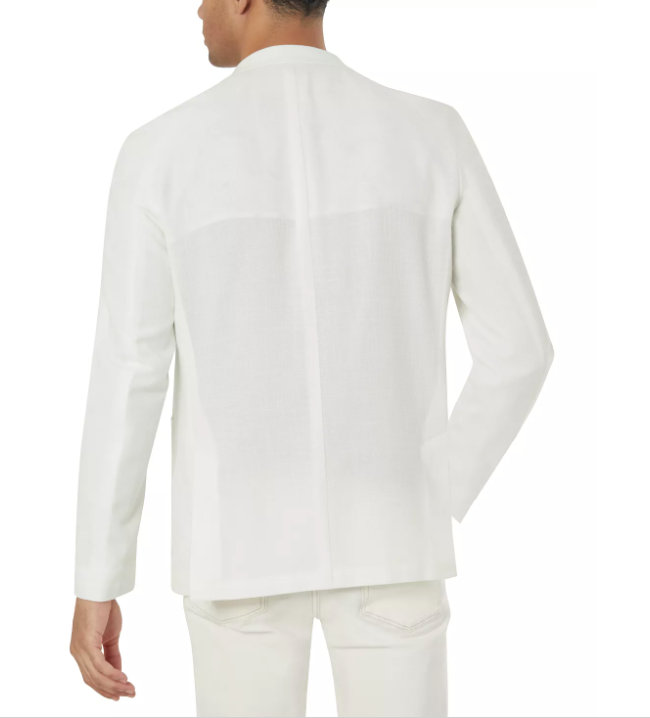 Tallia Slim Fit Textured Sport Coat White 46R