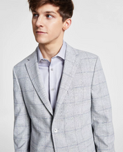 Tommy Hilfiger Mens Modern fit Sport Coat Blazer 44 L Light Grey Plaid