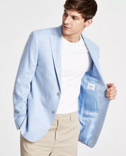 Calvin Klein Mens Slim fit Sport Coat Blazer 40 R Blue Solid
