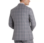 Tallia Mens Slim Fit Wool Suit Jacket Grey pink 36S