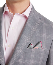 Tallia Men's Slim-Fit Wool Suit Jacket Grey Pink 42L