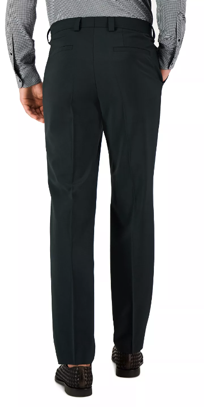 HUGO Boss Mens Modern-Fit Super Flex Dark Green Dress Pants 36 x 32