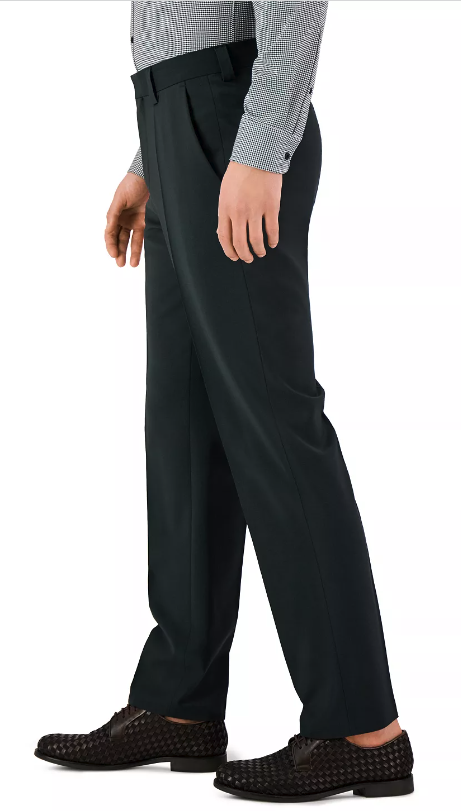HUGO Boss Mens Modern-Fit Super Flex Dark Green Dress Pants 36 x 32